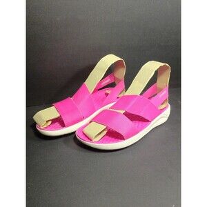 Crocs LiteRide Women Pink SZ 7 Slingback Strap Stretch Casual Comfort Sandal